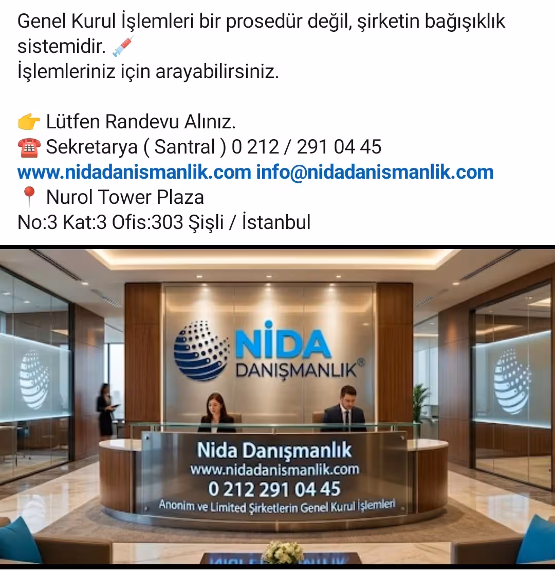 Nida Danışmanlık ( Şirket Kuruluşu - Şirket Sözleşme Tadilleri - Yönetim - Muhasebe ve Mali Danışmanlık Hizmetleri ) - görsel 4