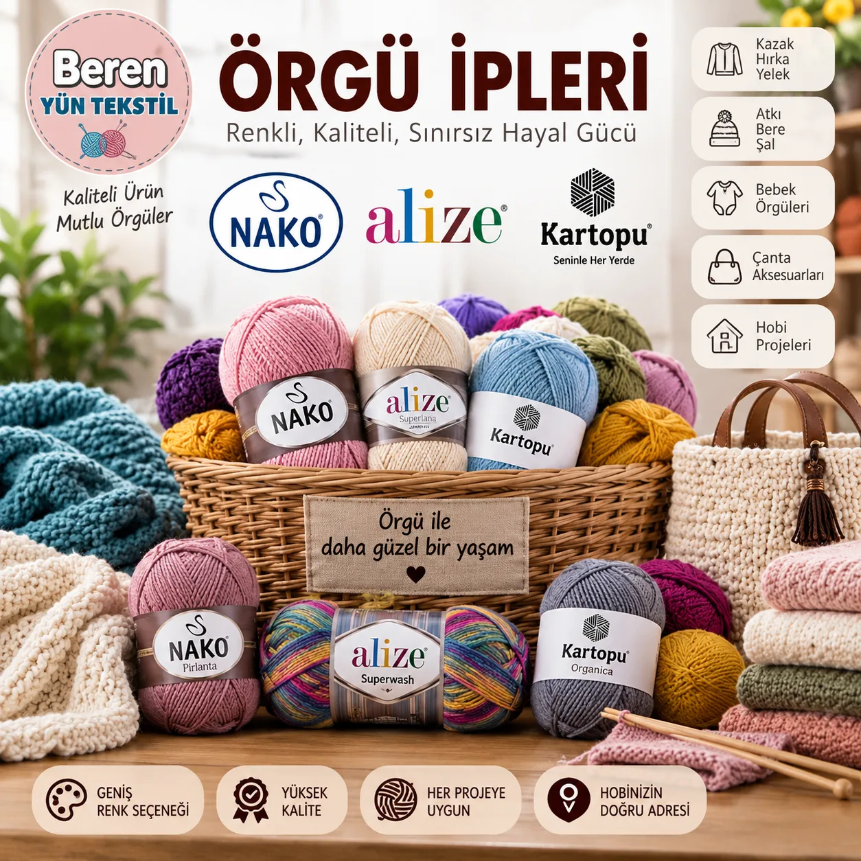 Örgü İpleri — Beren Yün Tekstil, Mamak