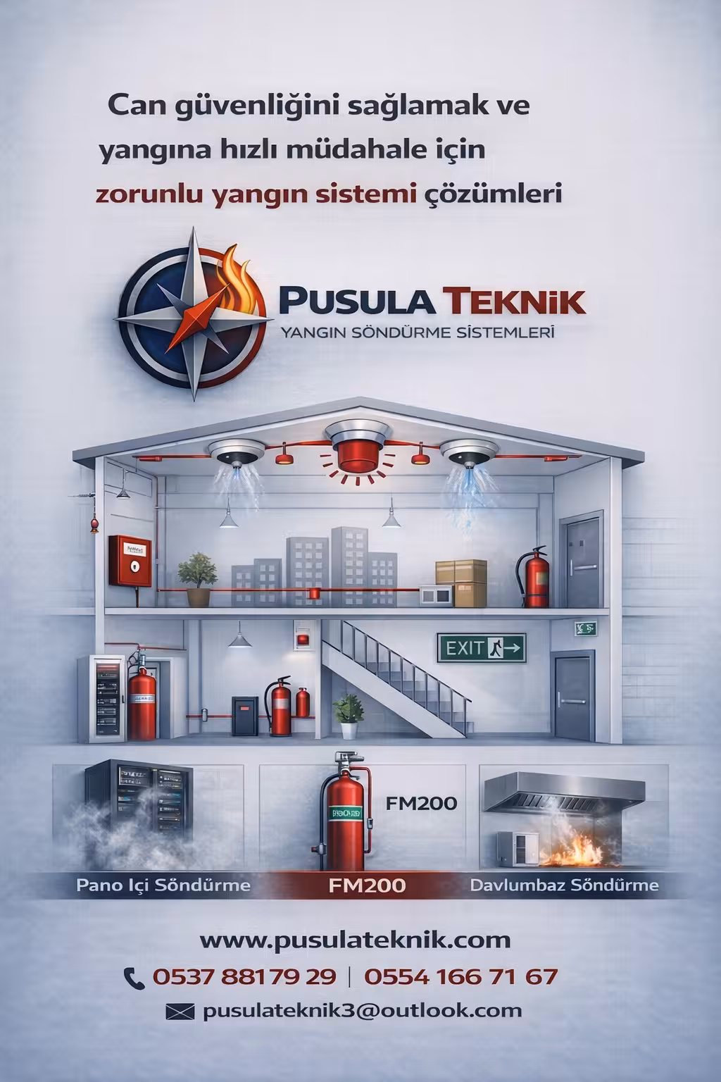 Pusula teknik yangın söndürme sistemleri — Yangın Söndürme Ekipmanları, Sultanbeyli · fotoğraf 1