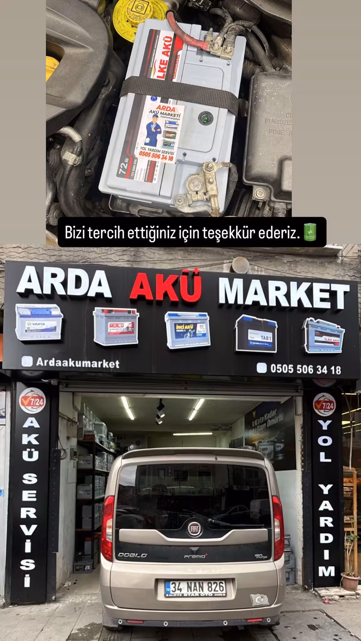 Arda Akü Market ve Yol Yardım akü değişimi akü servisi — Akü Ve Yedek Parça, Gaziosmanpaşa · fotoğraf 1