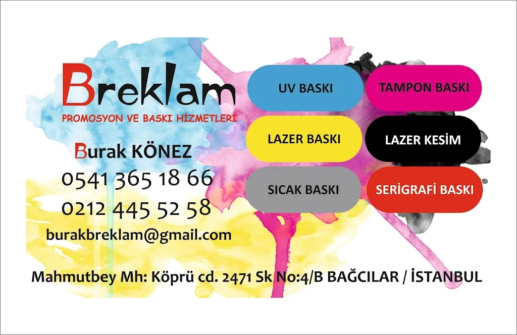B reklam Promosyon ve Baskı Hizmetleri — Reklam Ajansları, Bağcılar · fotoğraf 1