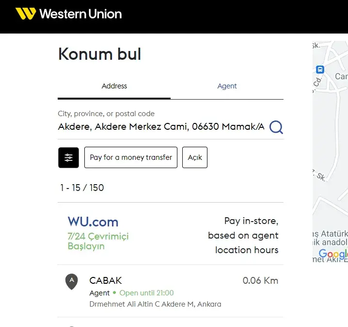 Ankara Western Union CABAK — Döviz Büroları, Mamak · fotoğraf 2