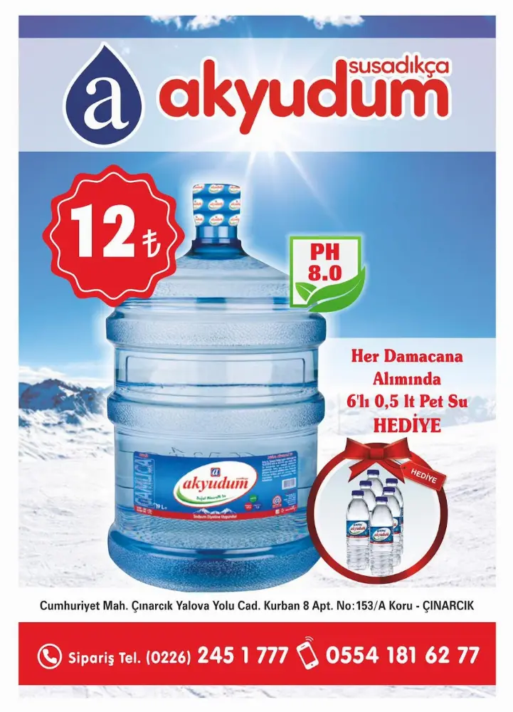 Akyudum Su Önen Ticaret — Diyetisyenler, Çınarcık · fotoğraf 2