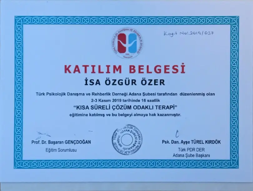 İsa Özgür Özer - Psikolojik Danışmanlık — Psikologlar, Gölbaşı · fotoğraf 3