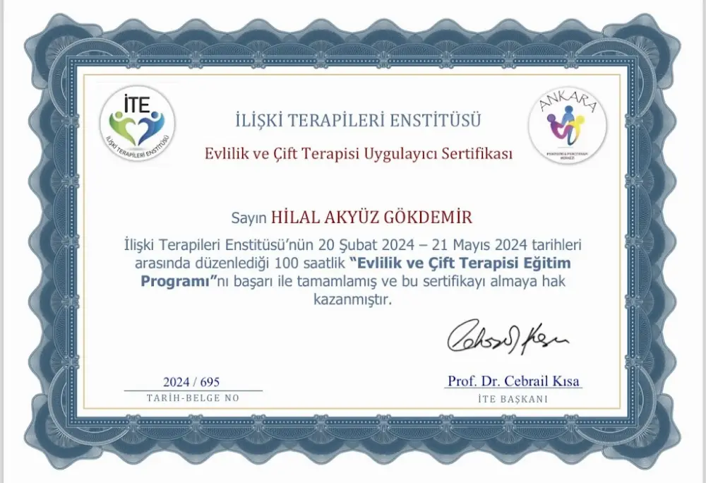 Ankara Psikolog Hilal Akyüz Gökdemir | Oyun Terapisi | Bireysel, Çift Danışmanlığı — Psikologlar, Yenimahalle · fotoğraf 3