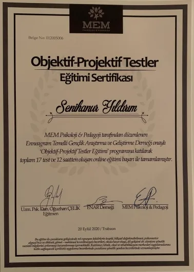 Psk. Senihanur Yıldırım, Psikoloji — Psikologlar, Arhavi · fotoğraf 1