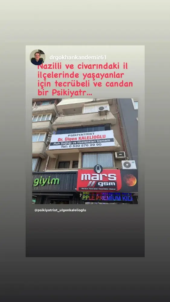 Uzm. Dr. Ülgen Kalelioğlu muayenehanesi — Psikologlar, Nazilli · fotoğraf 4