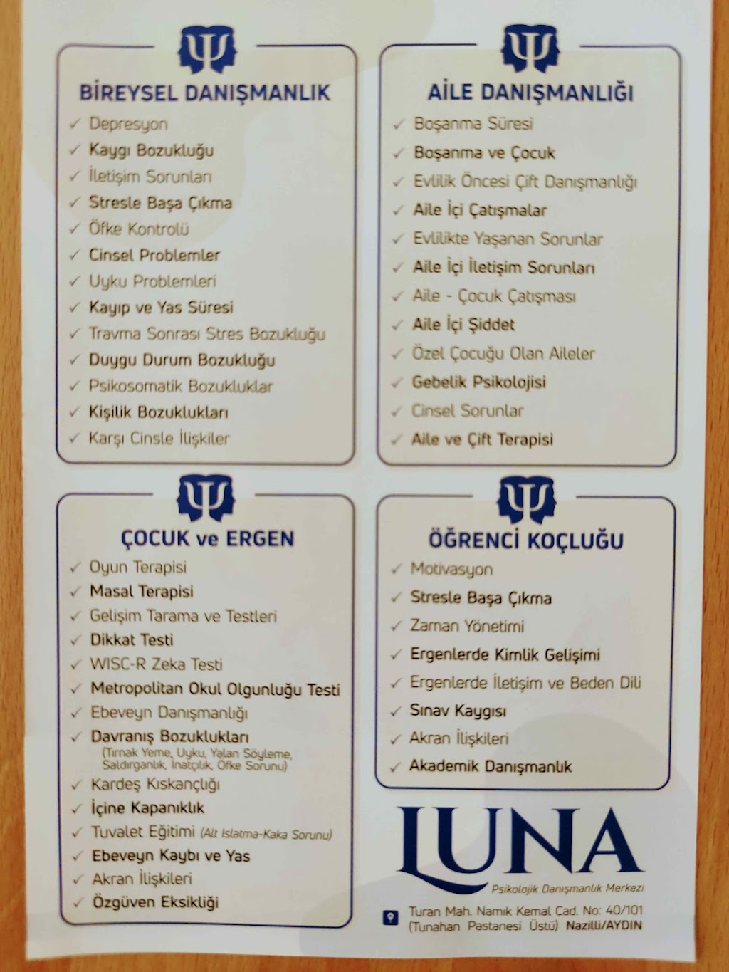 LUNA Psikolojik Danışmanlık Merkezi