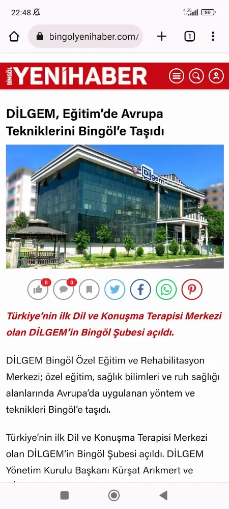 Özel DİLGEM BİNGÖL Özel Eğitim ve Rehabilitasyon Merkezi — Psikologlar, Merkez · fotoğraf 4